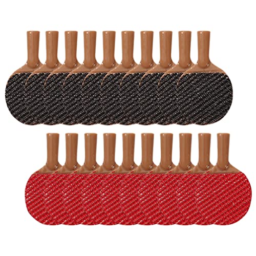 Toyvian Lot de 20 mini raquettes de tennis de table pour projets de décoration de maison de poupée