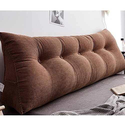 三角クッション 腰枕 読書用クッション 大きい 腰部クッション ブラウン 座椅子 在宅勤務 くさび型 多用途クッション シンプル PPコットン まくら 自宅用 ごろ寝 カラー 背もたれクッション リラックス 収納簡単 100*25*50cm 三角形 40*