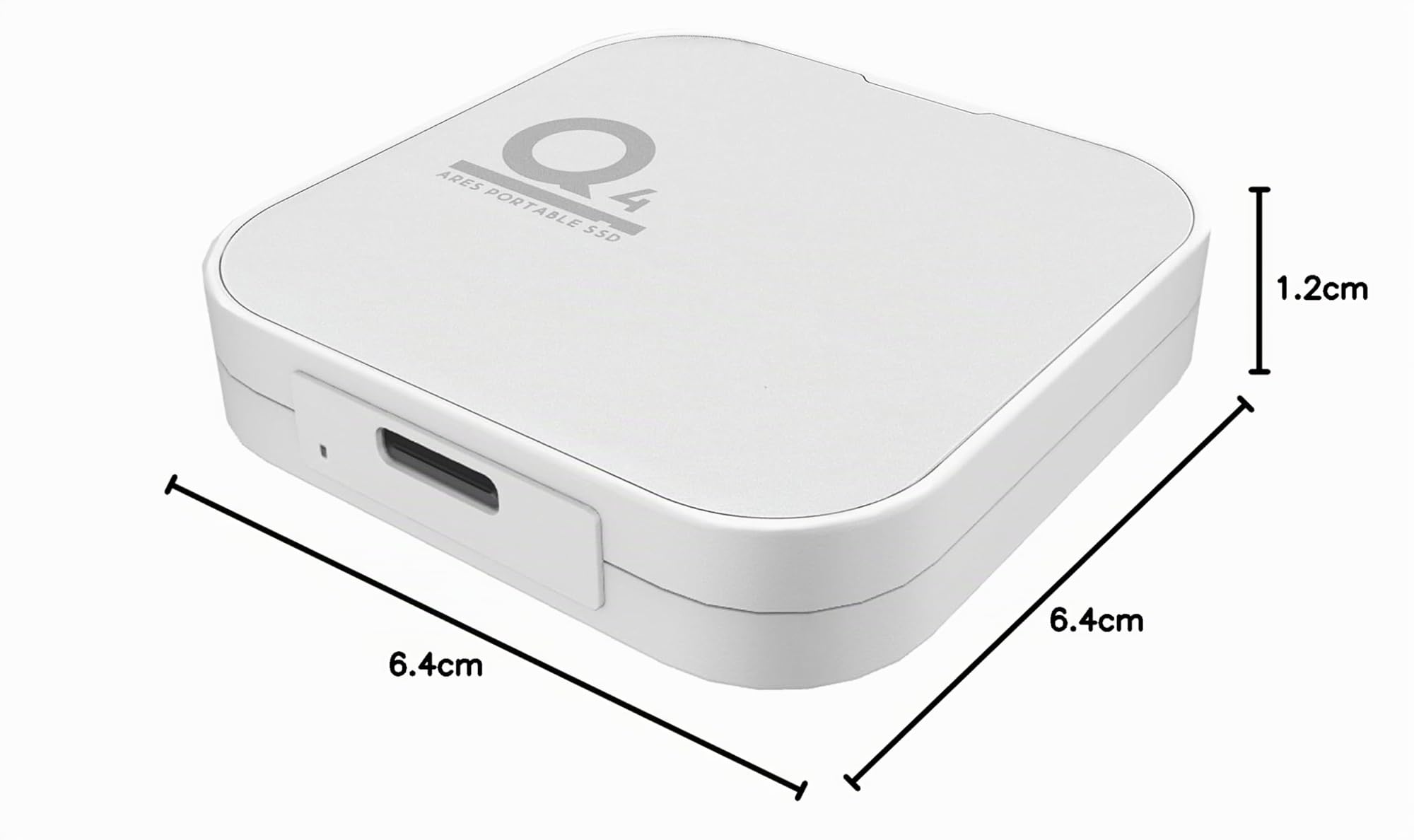 DATO SSD Externe Magnétique 2 to, USB 4.0 Gen 3x2 Jusqu’à 4000/3600 Mo/s, Type C 4K ProRes HDR, Compatible avec iPhone 15 & 16 Pro Max - ARES Q4 Série