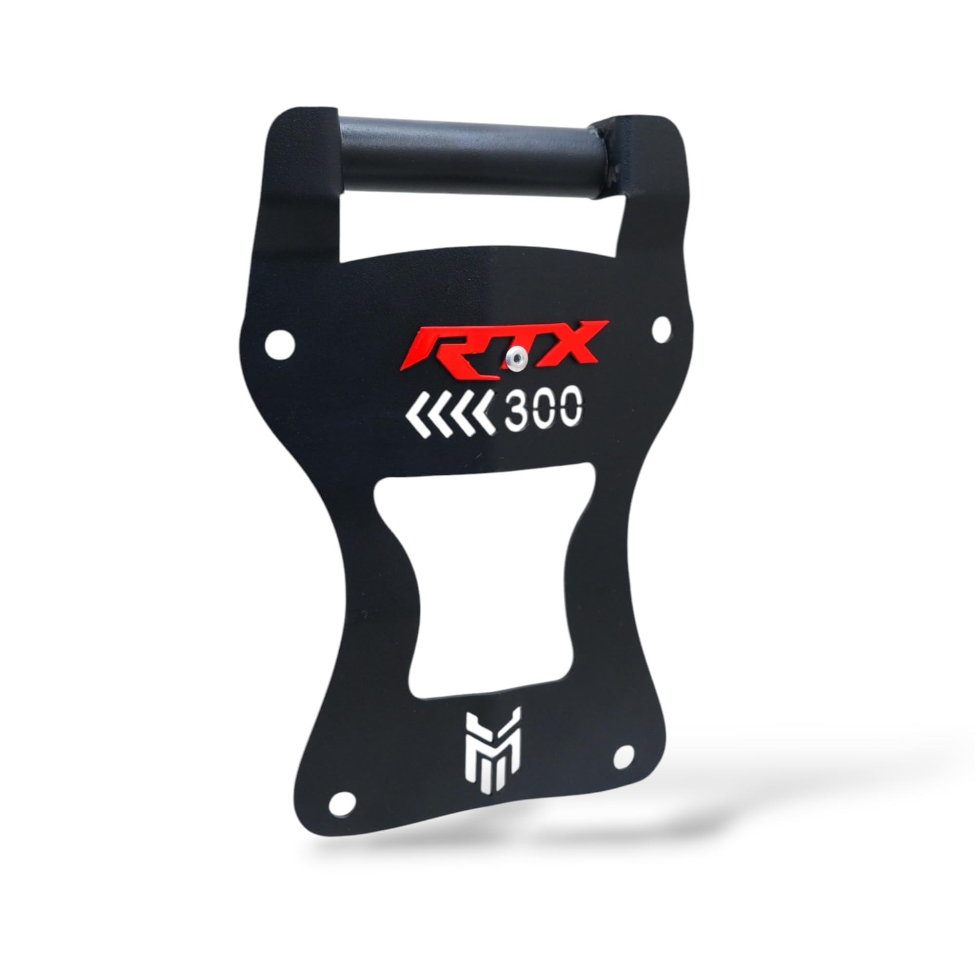 Milachin Apache RTX 300 Mobile Phone Holder | GPS Mount |Smartphone Mount| GPS Frame Holder Heavy Duty Black Finish with Red Brand Design Suitable for Apache RTX 300.-image-40