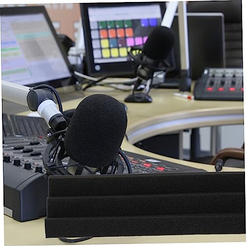 VANZACK 4 piezas paneles acústicos de esponja de alta densidad para absorción de sonido, paneles en forma de cuña para estudios de grabación, oficinas y hogares, color negro miniatura 4