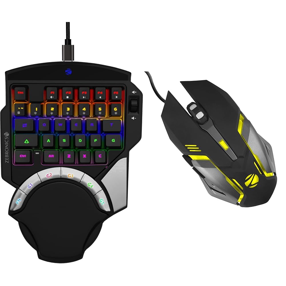 Dumbo Amazon.in: Buy ZEBRONICS Zeb-Max Atom One-Handed RGB Gaming