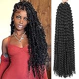 Passion Twist Hair 30 Inch 8 Packs Long Passion Twist Crochet Hair For Women Water Wave Braiding Hair Bohemian Spring Twist Hair Synthetic Hair Extension (30 Inch (Pack of 8), 1B#)