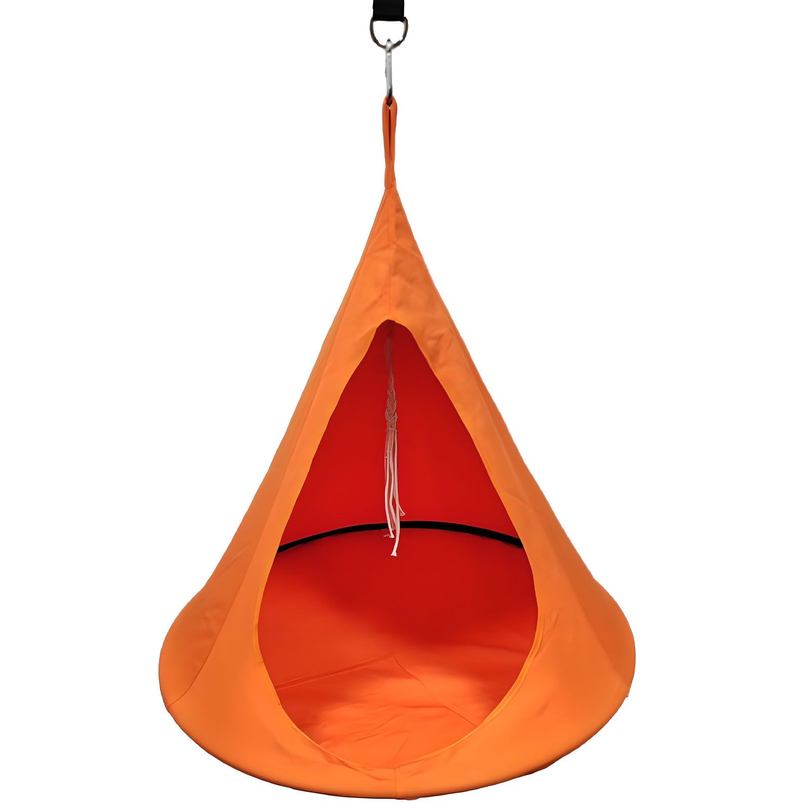 Hammock Tent, Hanging Chair Outdoor, Portable Waterproof Garden Swing Pod, Teepee Tree Nest with Cushion Base for Patio Yard, for Indoor Patio Garden Yard yellow