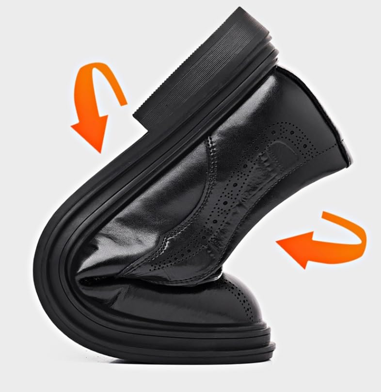 Men's Slip On Pointed Toe Derbys Formal Shoes Leather Business Oxford Shoes Wedding Business Work Office Outdoor Party Casual Dress Shoes3