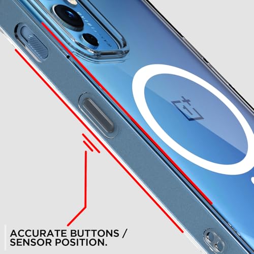 Image of Pikkme Back Cover for OnePlus 9 Mag-Safe Shockproof PC + TPU Protective Case Magnetic Support Bumper Case (Transparent Mag-Safe)