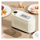 Mini fabbricatore di ghiaccio portatile - Produzione rapida di ghiaccio, 10 cubetti in 10-15 minuti, cubetti pieni e cavi, perfetto per casa, ufficio, campeggio e auto (colore giallo crema per us