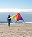 HQ Kites Beach and Fun Calypso II Radical- Beginner Stunt Kite - 43 Inch Dual - Line Sport Kite, Color: Rainbow - Active Outdoor Fun for Ages 8 Years and Up - Perfect for Adults or Children