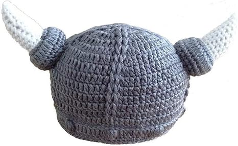 sevennine Amazon.co.uk sevennine Baby Bull Horn Beanie Handmade Knitting Viking Hat Ox Horn Cap for Boys Girls Gray,Kid Bull Horn Beani, colorful, One Size