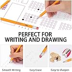 V-Opitos Wood-Cased #2 HB Pencils, 50 Pack Bulk Pre-Sharpened Yellow Pencils with Top Erasers, School Classroom Teacher Supplies, Writing, Drawing and Sketching - Image 4