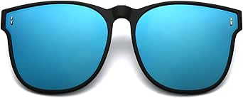Polarisierte Sonnenbrille Aufsteckclips - Unisex Für Brillenträger, 13,1cm Schwarz