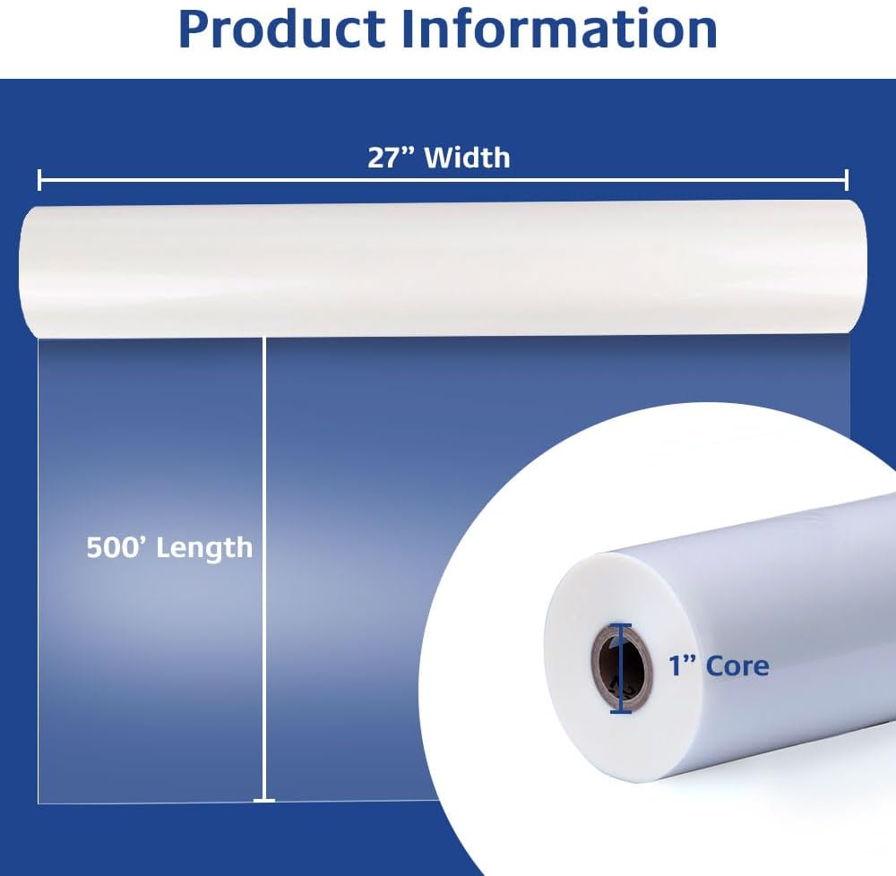 TruLam - 2 Rolls Standard Gloss 1.5 Mil 27 in. x 500 ft. x 1 in. Core Laminating Film