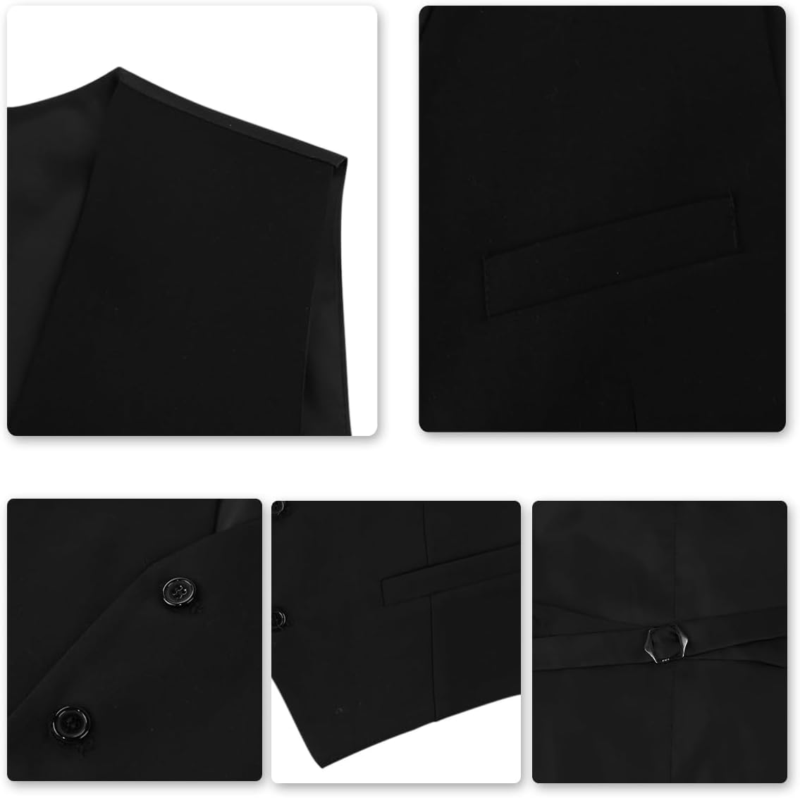 YFFUSHI Men's 3 Piece Suit Sets Slim Fit One Button Blazer with Vest & Pants, Professional Business Wedding Suits