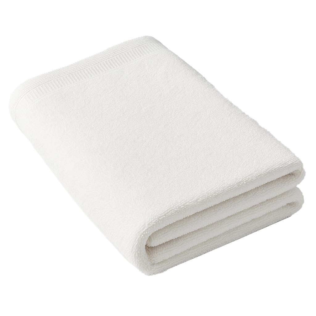 ORGANIC TEXTILES 100% Organic Cotton Bath Towel (White), GOTS Certified, Made in USA, Highly Absorbent, Skin Sensitive, Plush Soft and Luxurious, Machine Washable, Premium Design, Durable