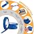 UMETDO Blue Painters Tape Masking Tape Bulk, Blue Tape for Painting Automotive Walls, Paint for Indoors & Outdoors, 1/2 inch wide x 50 Yards, 200 Yard in Total