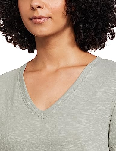 Image of Marks & Spencer Womens Solid Cotton V-Neck Everyday Fit T Shirt