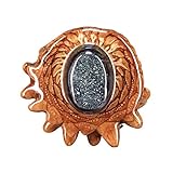 Gray Druzy Quartz Third Eye Pinecones Pendant Festival Jewelry For Women For Men Boho Fashion Gear 100% Natural Sacred Geometry Pinecone with Gemstone Necklace