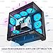 FOIFKIN F600 PC Case - Pre-Installed 7 PWM ARGB Fan, ATX Mid-Tower Gaming PC Case, 270° Panoramic Glass with Type-C, FOIFKIN (Black, F600)