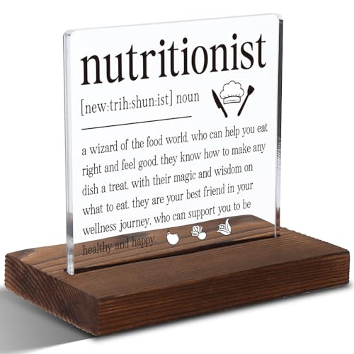 Appreciation Gifts for Nutritionist, Brithday Gifts for Nutritionist,Thank You Gifts for Nutritionist, Modern Acrylic Desk Plaque with Inspirational Quotes, 10 x 10 x 1.5 cm,XXD17