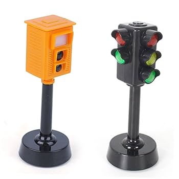 Amazon.co.jp: SKISUNO 2個 信号機 フィギュア ドールハウス