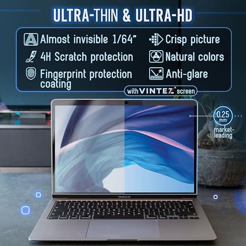 VINTEZ Magnetic Blue Light Screen Protector Compatible With MacBook Air 13" 2018, 2019, 2020, 2021 - Image 4