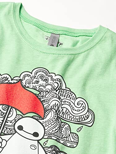 Disney Big Hero Six Patterned Baymax Girl's Heather Crew Tee2