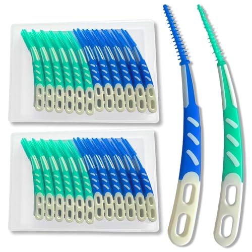 Juego de 154 cepillos interdentales, cepillos interdentales fáciles de usar, el tamaño es de 6,5 x 0,7 cm, la limpieza dental se aplica a la limpieza de espacios interdentales difíciles de acceder