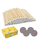 IGNITE EASE 3 Inch White Safety Matches Bulk 100 Count, Long Wooden Matchsticks with Striker for Candles, Fireplace, Grill by IGNITE EASE (with Box)