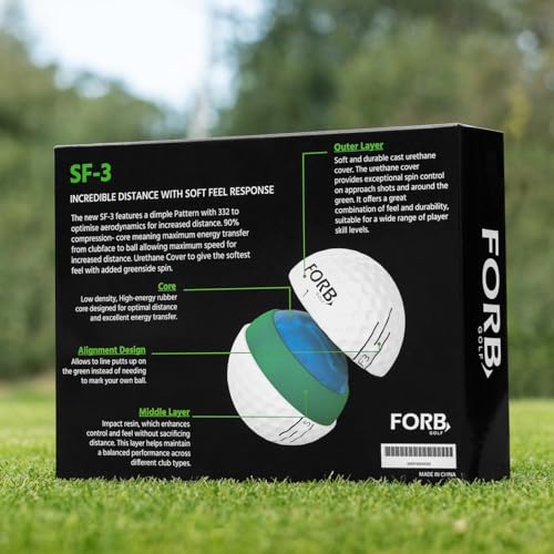 Balles de golf FORB SF-3 pour corriger le spin et stabiliser les drives - 4