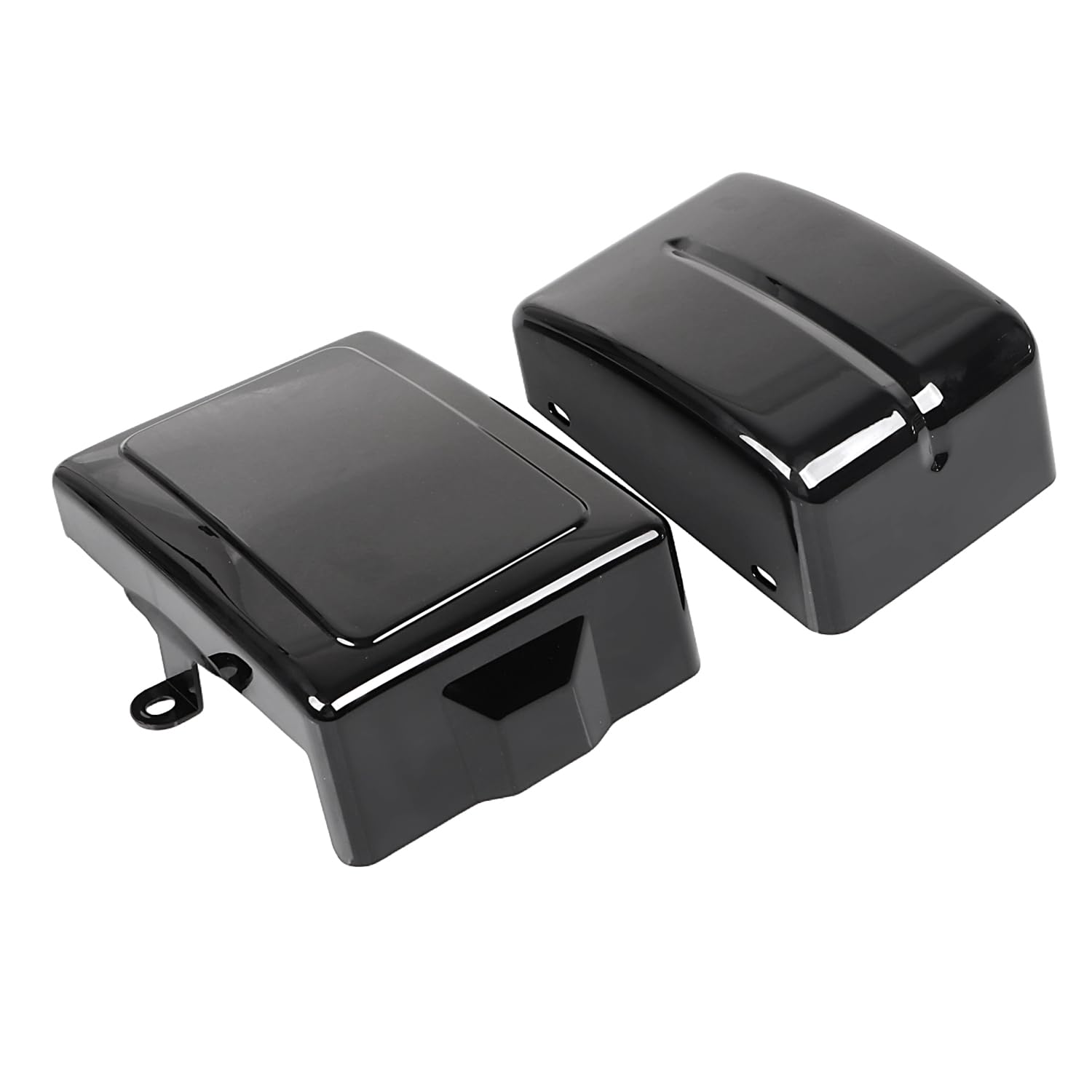 Pannello di copertura della batteria laterale nero Per Harley Dyna Fat Bob Street Bob Super Glide Wide Glide Switchback 2006-2017