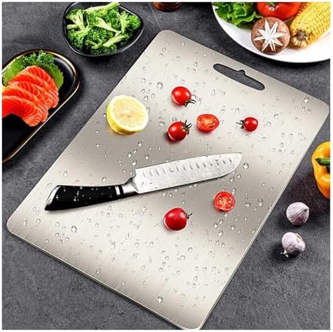 Miniatura 6 de Stainless Steel Cutting Board Kitchen Stainless Steel Heavy Duty Cutting Board for Kitchen Cutting Board Multi Functional Household Cutting Board,