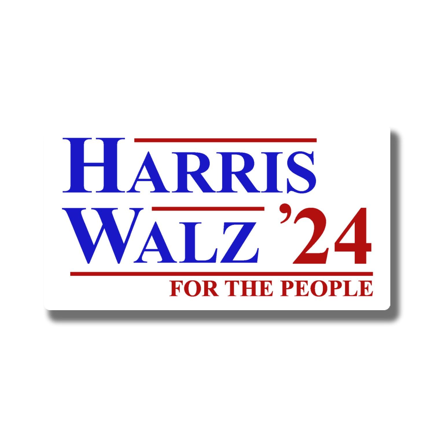 Harris Walz Waltz 2024 Magnet - Kamala Harris Tim Walz Waltz 2024 President Political Race Campaign Magnet - Car Truck Bumper Fridge Magnet - 5 Inches On Longest Side - Made in USA - AAMT0225