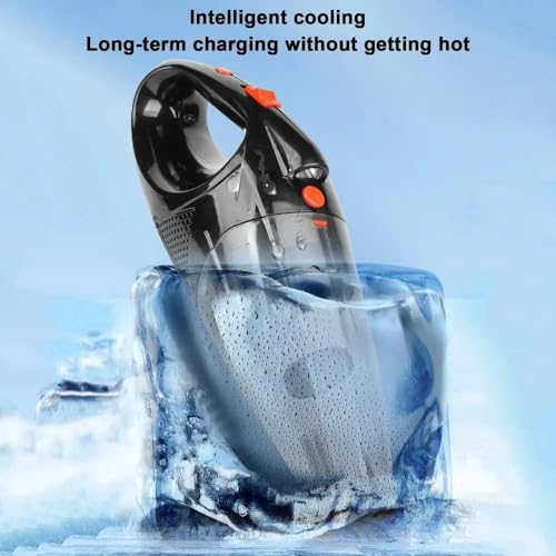 Reuozby Handheld Vacuum Cleaner, Cordless Car Vacuum Cleaner with LED light, Lightweight, Powerful Suction, Portable Rechargeable Mini Vacuum, Fast Charge for Home Car Carpet Stairs Pet Hair Cleaning - Image 4