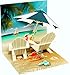 Produktbild Pop UP 3D MINI Karte Urlaub Geburtstag Grußkarte Beach 7,6x7,6cm
