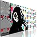 Produktbild decomonkey Bilder Affe Banksy Abstrakt 150x50 cm XXL 1 Teilig Leinwandbilder Bild auf Leinwand Wandbild Kunstdruck Wanddeko Wand Wohnzimmer Wanddekoration Deko Graffiti Kunst modern Ziegel bunt