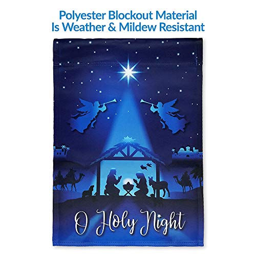 Nativity Garden Flag For Christmas – Double Sided Printing – 12.5 X 18 Inches – Christian Catholic Outdoor Religious Flags For House Or Yard - Joseph Mary And Jesus Christ In Manger Scene #TOP2