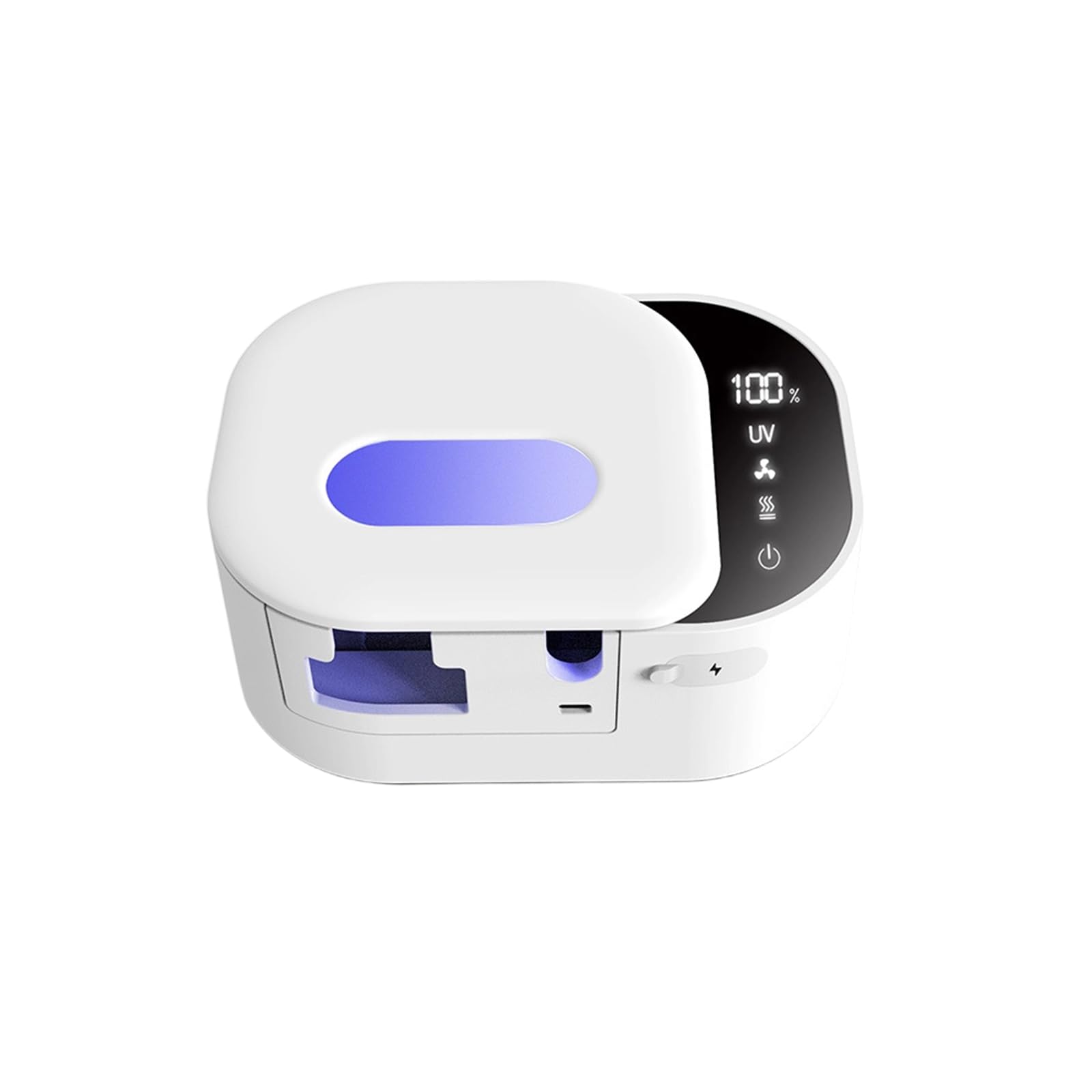 Portaspazzolino automatico con coperchio mobile, supporto per asciugatura, custodia in ABS a 2 slot per riporre quotidianamente lo spazzolino in bagno Portaspazzolino automatico con coperchio mobile