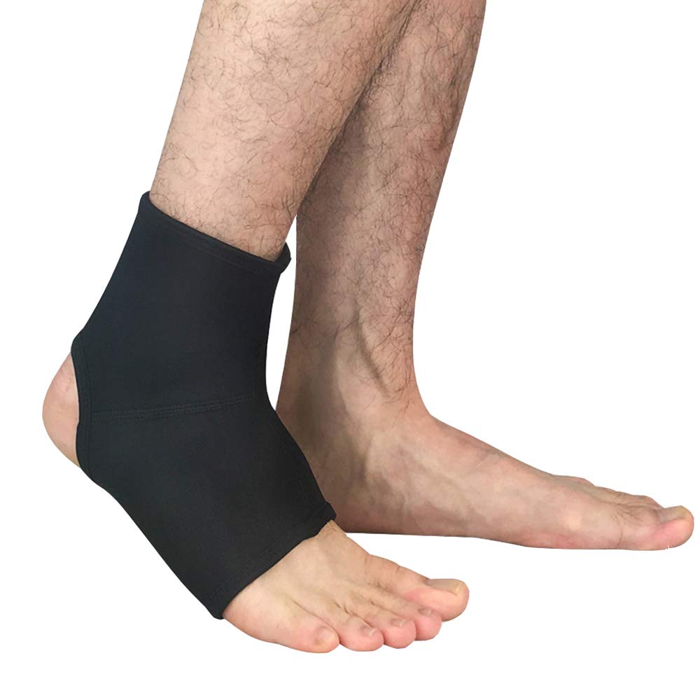 BaronHong Bandaż podtrzymujący kostkę unisex elastyczna opaska kompresyjna do uprawiania sportu (czarna, S)