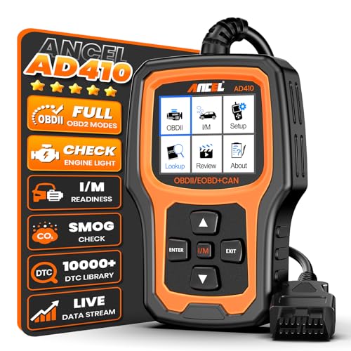 ANCEL AD410 Enhanced OBD2 Scanner, Vehicle Code Reader for Check Engine Light, Automotive OBD II Scanner Fault Diagnosis, OBDII Scan Tool for All OBDII Cars 1996+, Black/Yellow