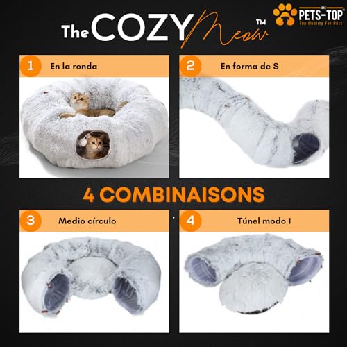 Miniatura 4 de One Pets-Top Tunel Para Gatos Plegable Con Juguetes - Ideal Para Interior Y Exterior - Diversión Y Ejercicio - Tubos Y Túneles De Juego Para Gato Y Conejos - Tunel Gatos Exterior Grande