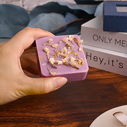 Sakolla 2 Pack 6 Cavity Silicone Soap Molds Square Bar Silicone Molds For Soap Making Supplies Diy Cupcake, Cheesecake, Cornbread, Muffin Molds Tray #TOP1