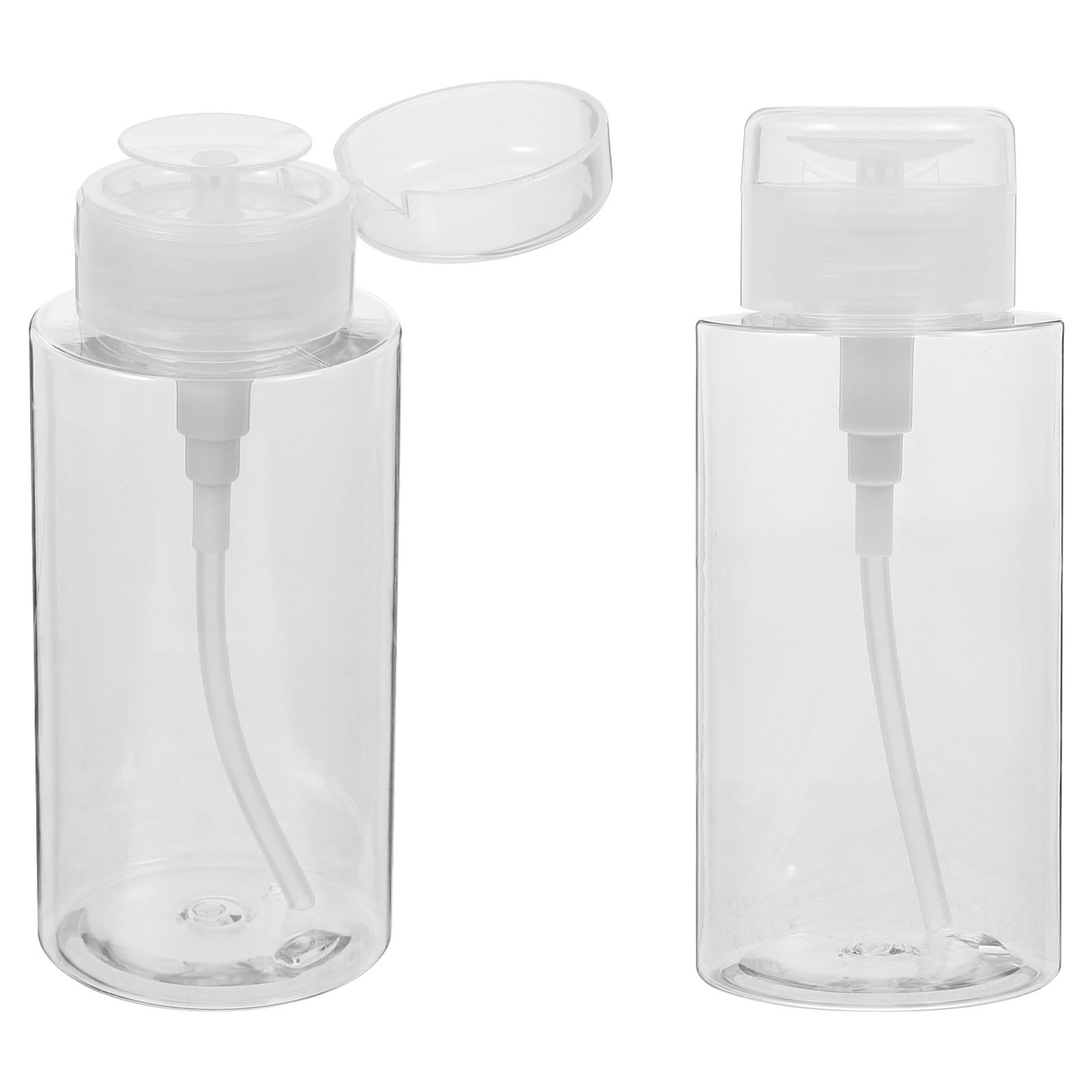 Envases de Viaje con Bomba de Presión 300 ml, Juego de 2 Botellas para Desmaquillador y Otros Líquidos en Diseño Práctico y Artesanal