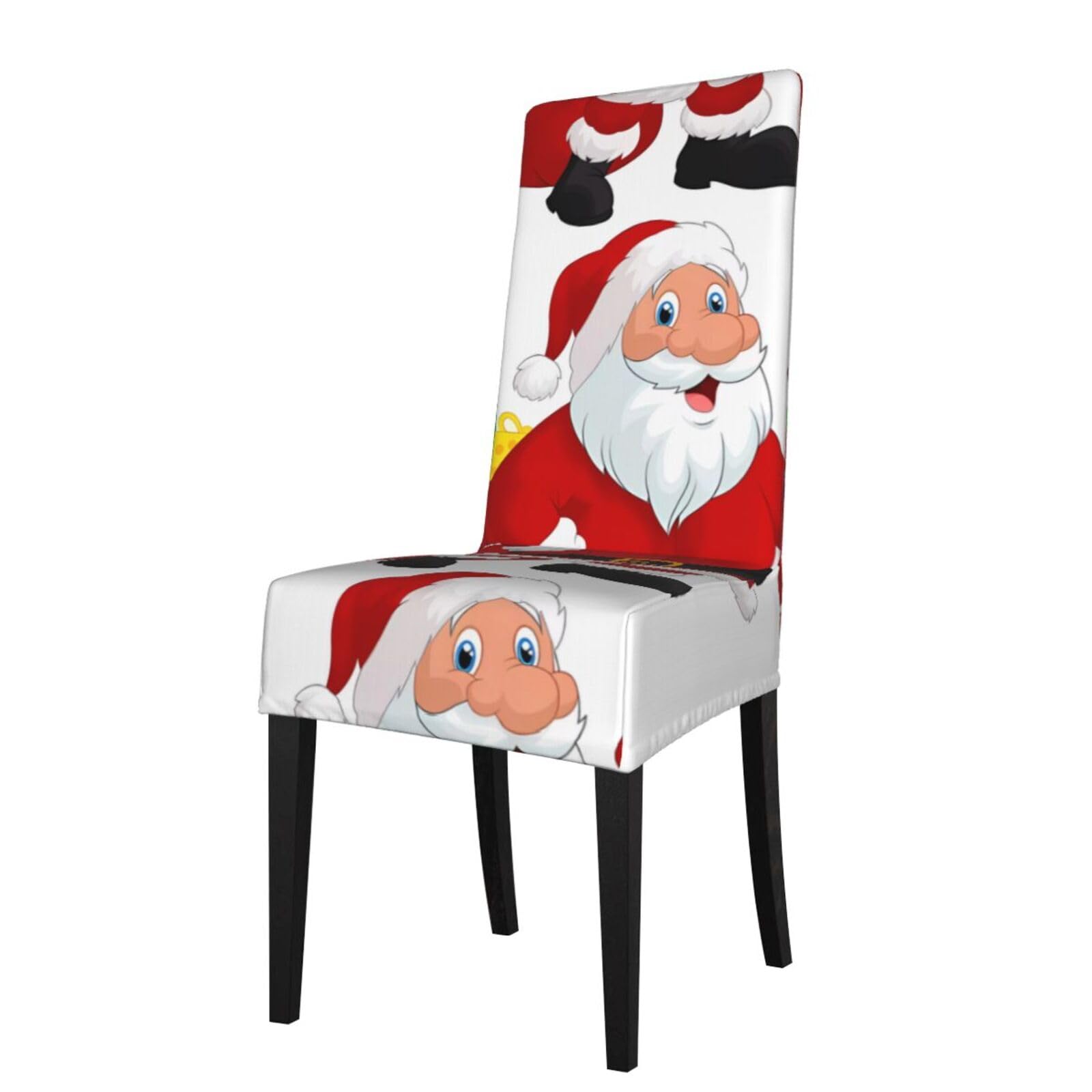 YYHWHJDE Santa Claus gifts Prints Protection Cover for Dining Chair – Stretchable Slipcovers for a Refreshing Dining Room Makeover