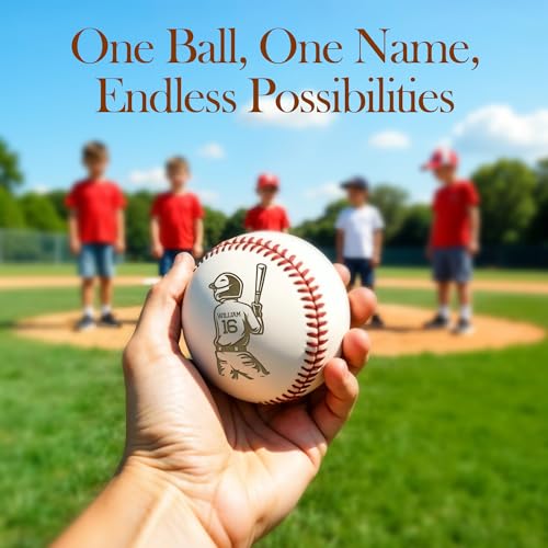 Image of Personalized Baseball Ball with Custom Name, Engraved Ball, Personalized Baseball Gifts for Team, Coach, Player, Senior, Custom Award Trophy, Engraved Gift Thank You Coach