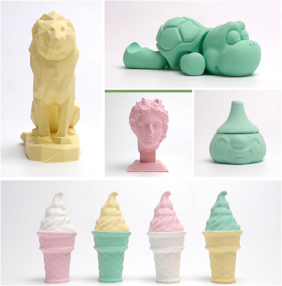 eSUN Matte PLA Filament 1.75mm 3D Printing Filament, 1kg Cardboard Spool(2.2lbs) 3D Printer Filament PLA for Most FDM 3D Printers, Light Khaki 2Pack