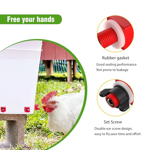 Tétines d'eau horizontales automatiques pour poules pour simplifier l'élevage - 13