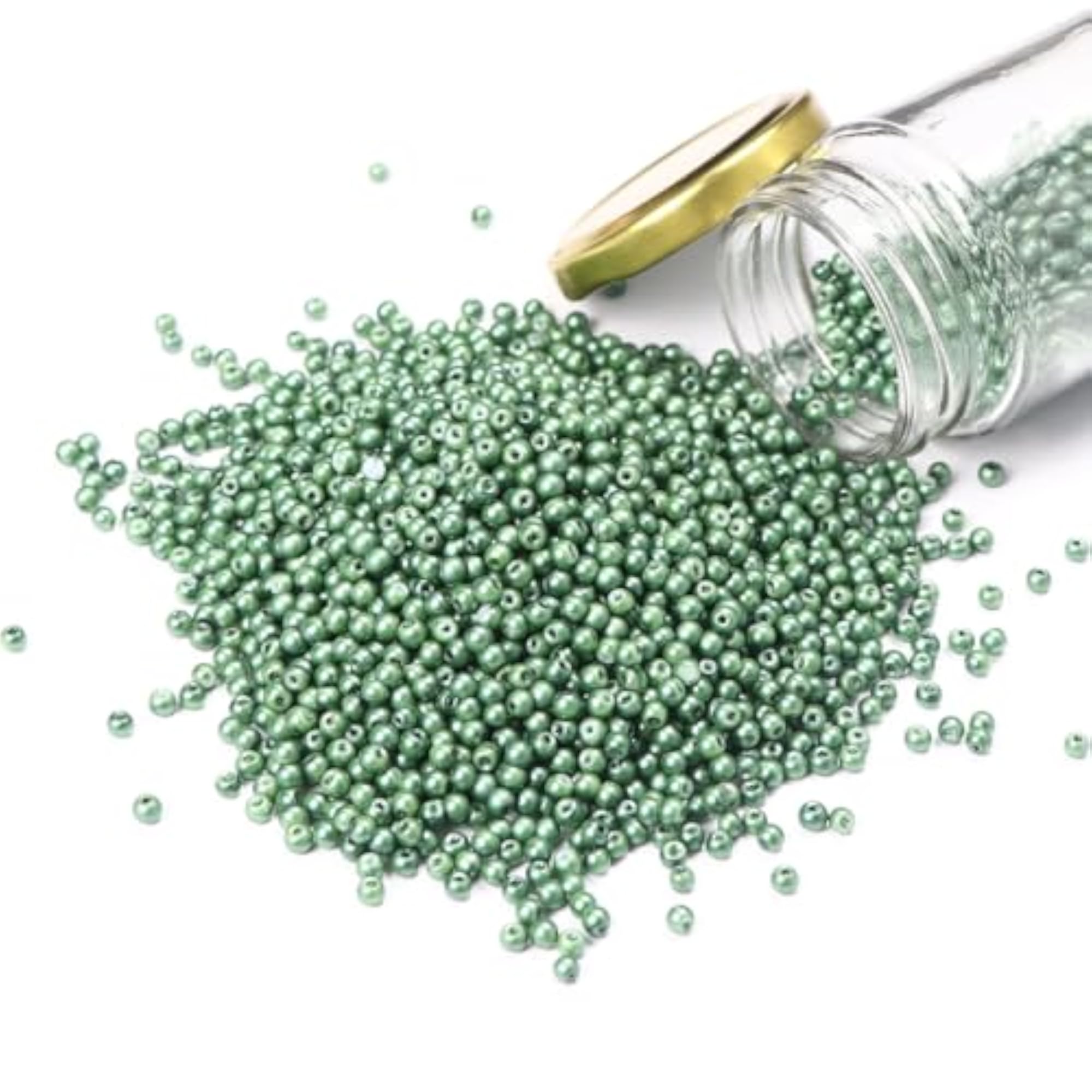De-Lemon Shamrock Glass Beads, 4mm Round, 250g