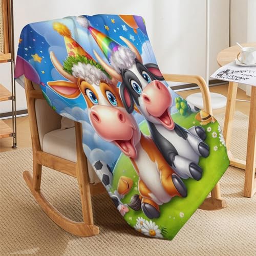 Manta de vaca de franela 130x150 cm gruesa para sofá 5