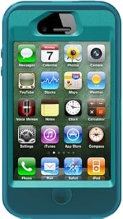 OTTERBOX DEFENDER SERIES Case and Holster for iPhone 4/4S - Retail Packaging - Teal/Blue