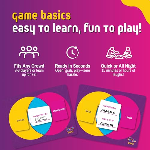 VENNS WITH BENEFITS – Fun Board Game About Venn Diagrams for 3+ Players | Hilarious Party Game Activity for Teens & Adults, Perfect for Friends & Family Game Nights, 3+ Players - Image 5